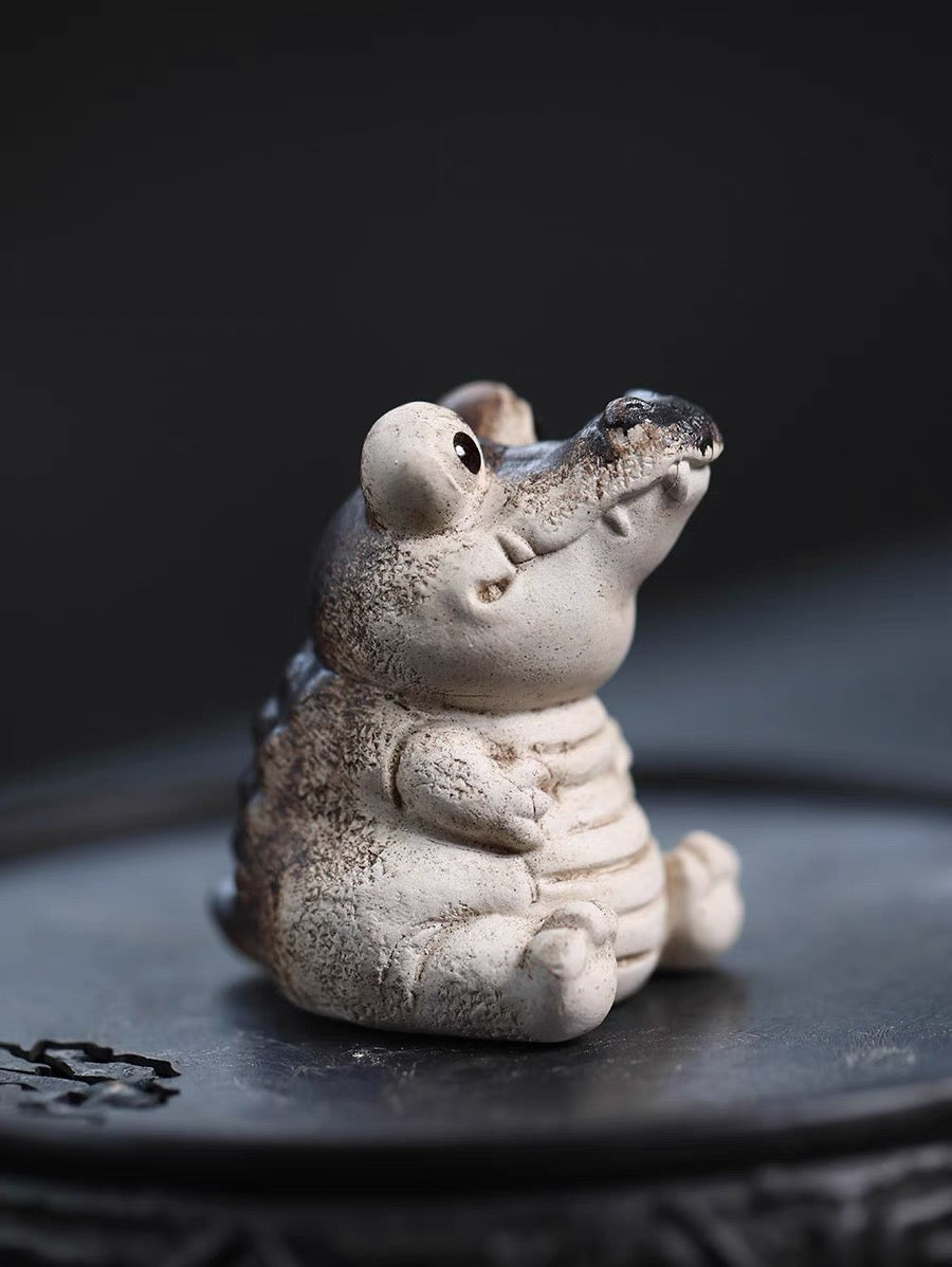 "Curious Baby Crocodile" Sculpture