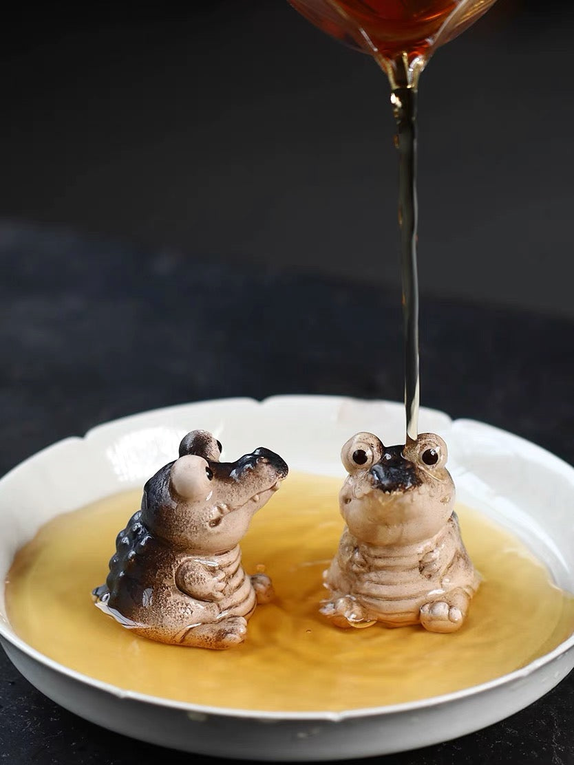 "Curious Baby Crocodile" Sculpture