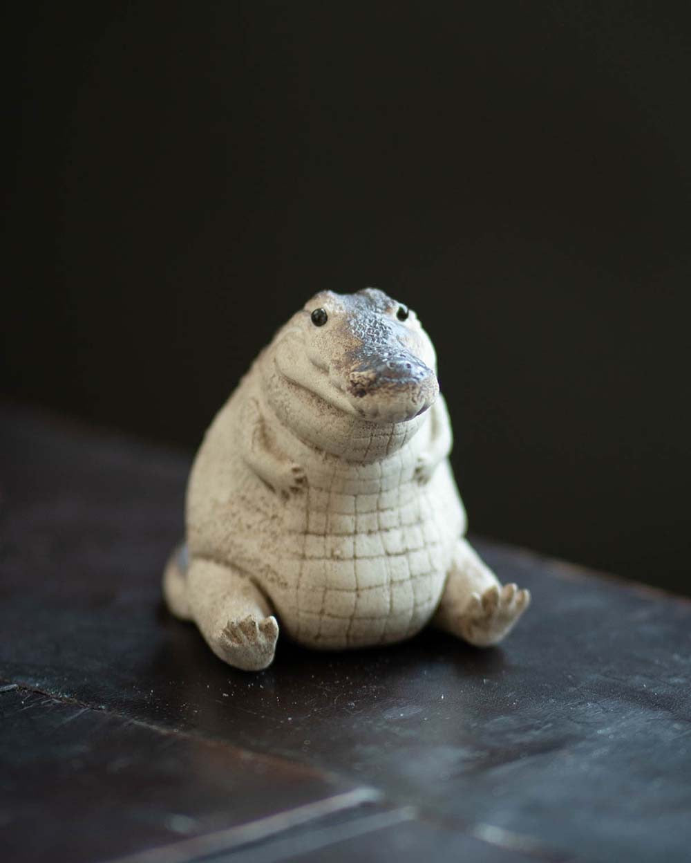 "A cute crocodile" sculpture