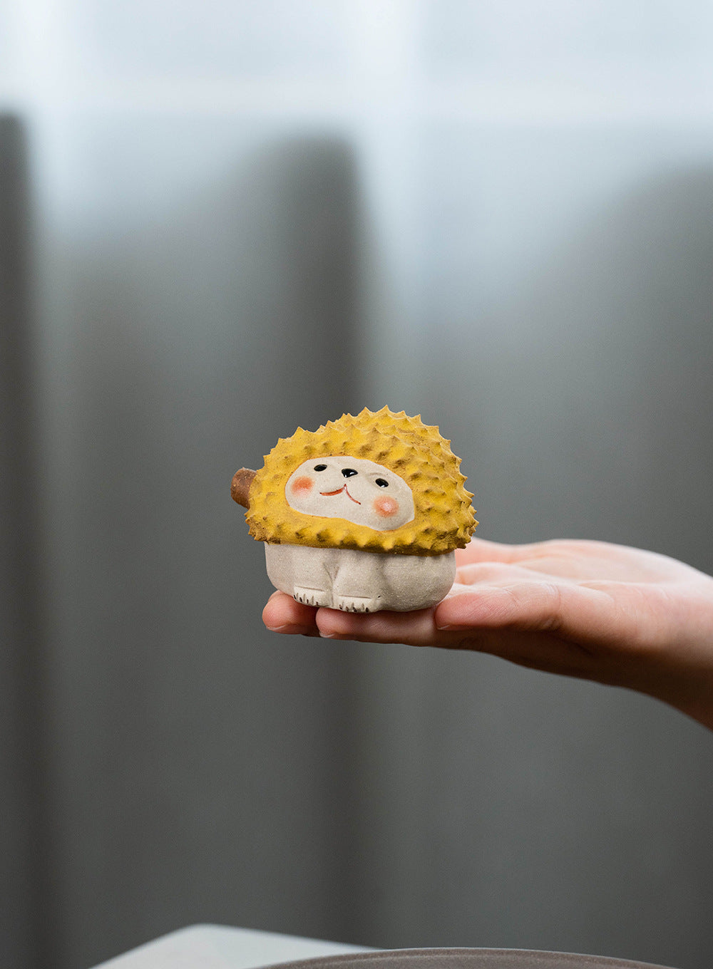 "Durian Cat and Durian Hedgehog” sculpture