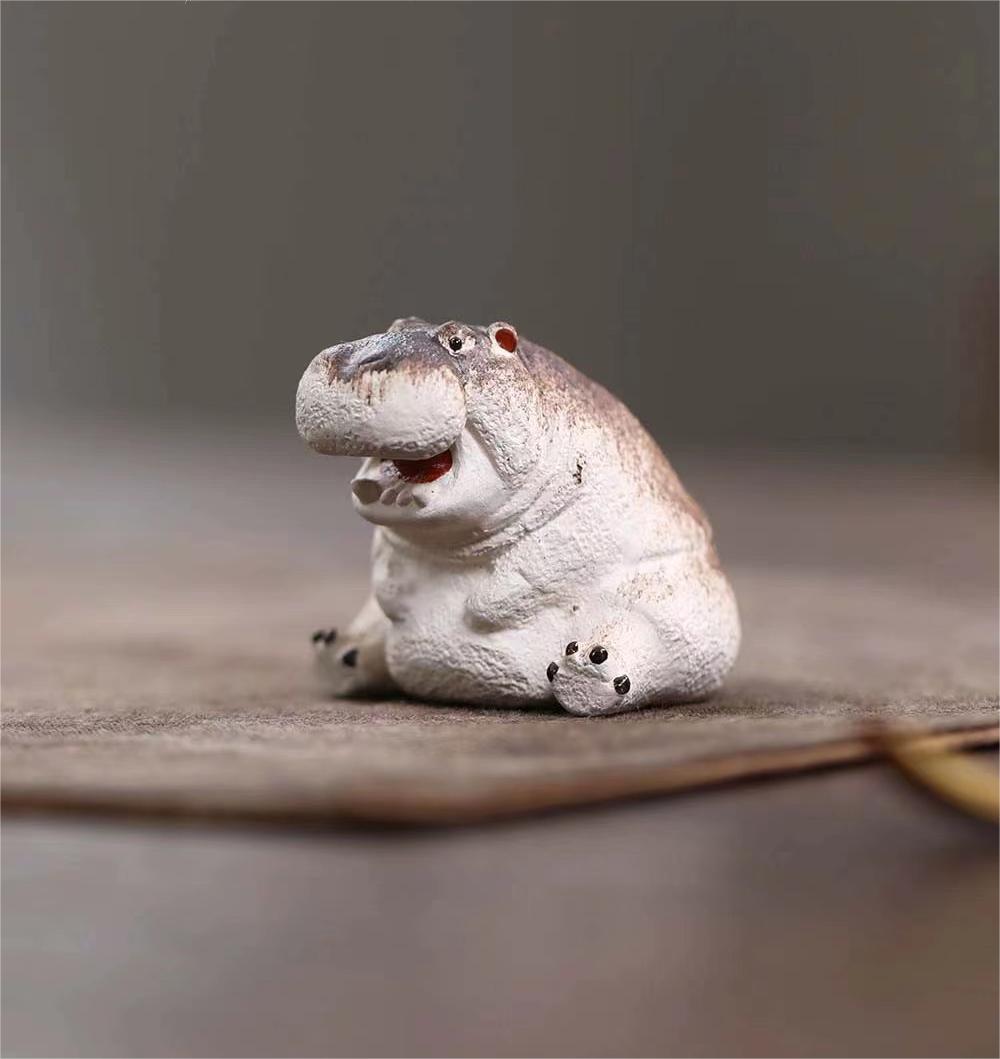 "A cute hippo" sculpture