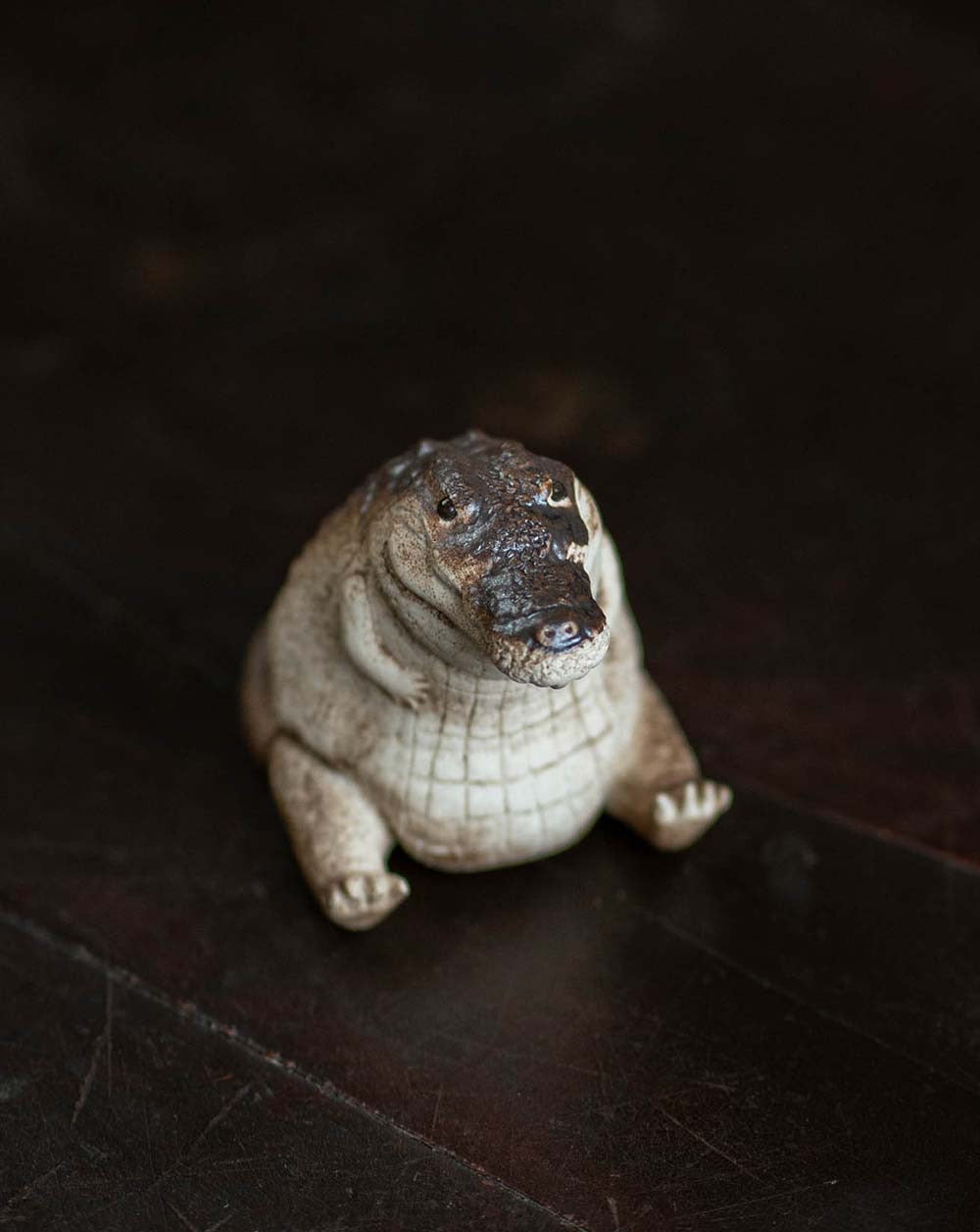 "A cute crocodile" sculpture