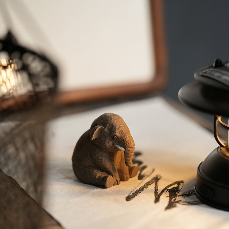"A cute little elephant" sculpture