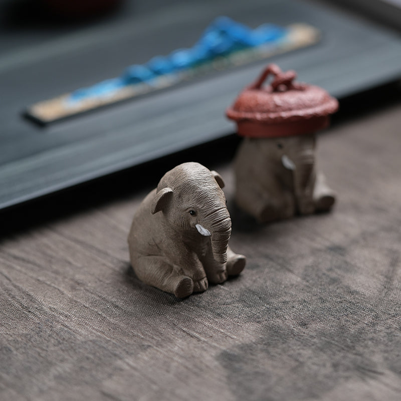 "A cute little elephant" sculpture