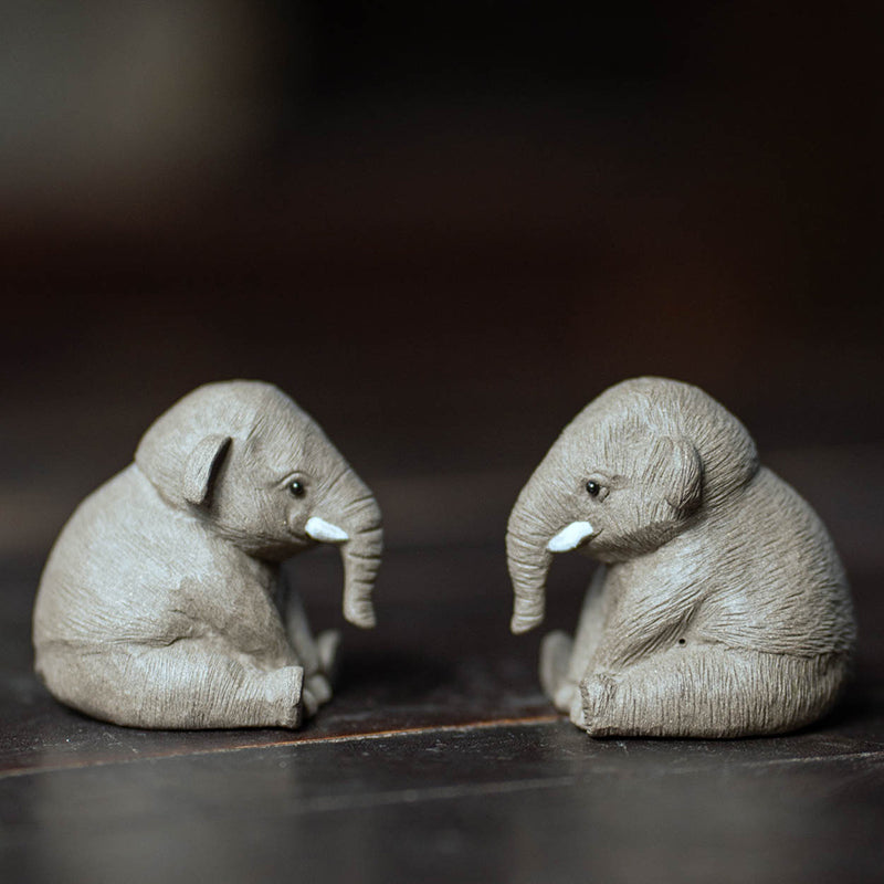 "A cute little elephant" sculpture