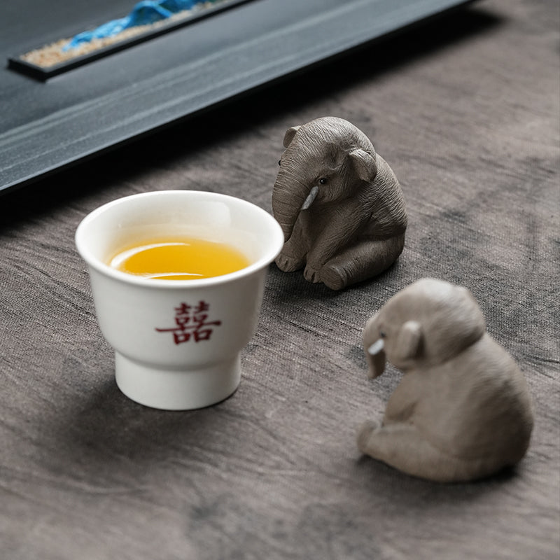 "A cute little elephant" sculpture