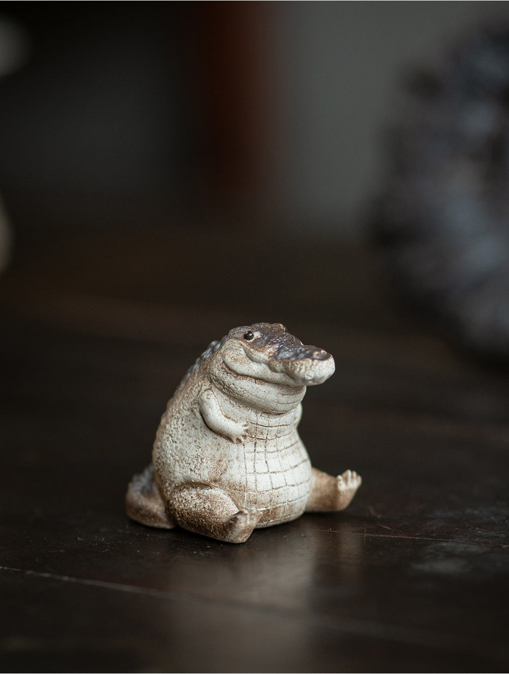 "A cute crocodile" sculpture