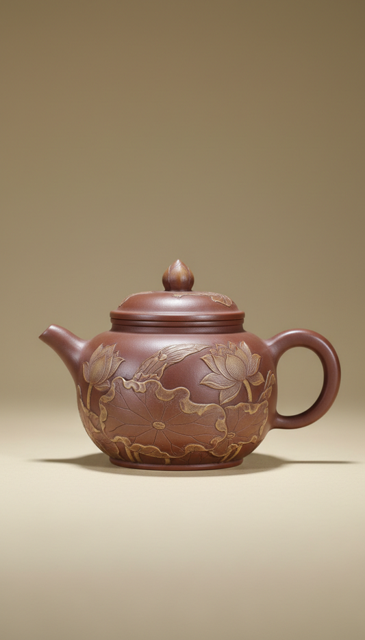 Lotus Relief Small-Batch Teapot