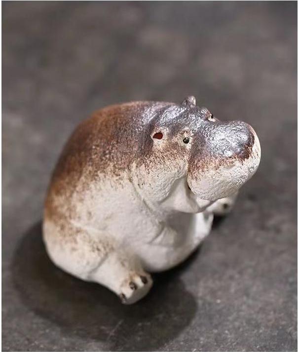 "A cute hippo" sculpture
