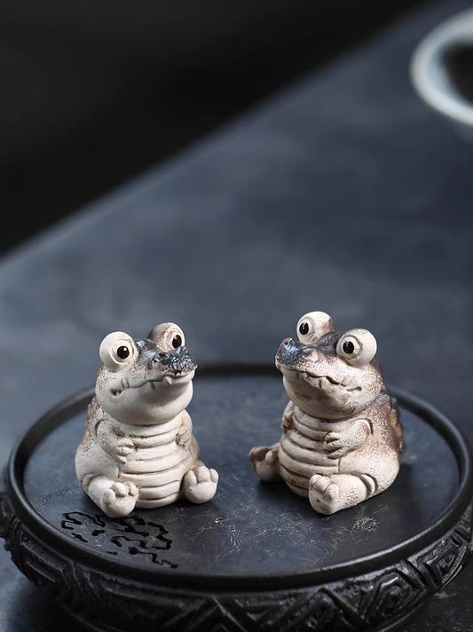 "Curious Baby Crocodile" Sculpture