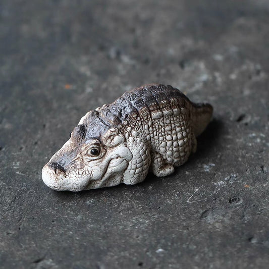 "Lazy Crocodile" sculpture