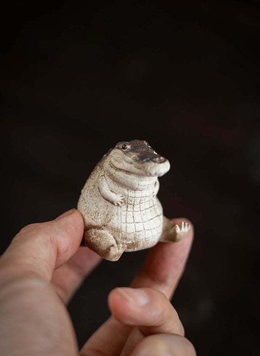 "A cute crocodile" sculpture