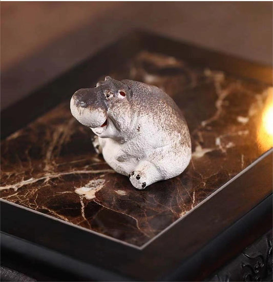 "A cute hippo" sculpture