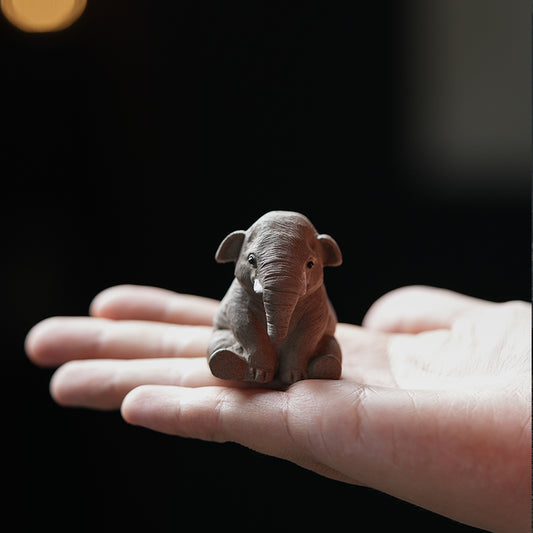"A cute little elephant" sculpture