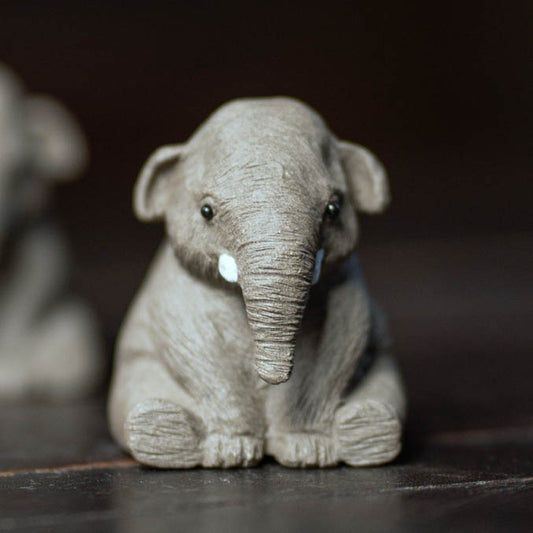 "A cute little elephant" sculpture